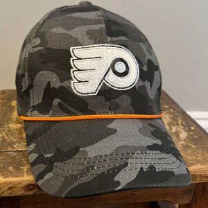 Philadelphia Flyers Camoflage Adjustable Hat with Orange Accent